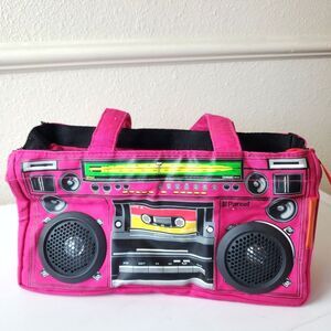 Vintage III Parcel Boombox Speaker Handbag Audio Shoulder Tote Bag Y2K Pink